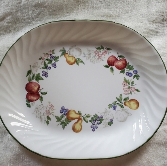 Vintage Corelle Chutney Fruit Pattern Serving Platter - Picture 1 of 9